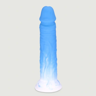 Ari 19 cm Realistic Silicone Dildo with Suction Cup - Blue