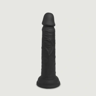 Blake 17 cm Realistic Silicone Dildo with Suction Cup - Black