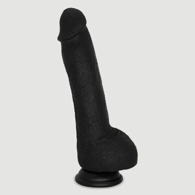 Igor 21,7 cm Silicone Realistic Dildo with Balls & Suction Cup - Black