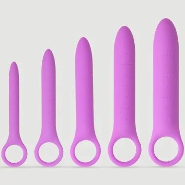 Sexopolis Wellness Vaginal Silicone Dilator Set With Handle - Purple