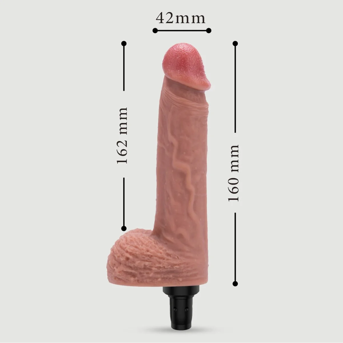 Silicone Realistic Vibrator For Sexopolis Sex Machines 19 cm - Flesh by Sexopolis