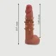 18,5 cm Dotted Realistic Silicone Dildo For Sexopolis Sex Machines - Brown by Sexopolis
