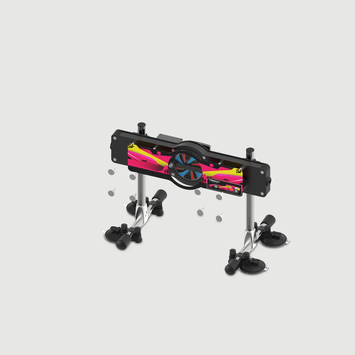 Double Trouble Premium Heating & Vibrating Multifunction Sex Machine - Black by Sexopolis