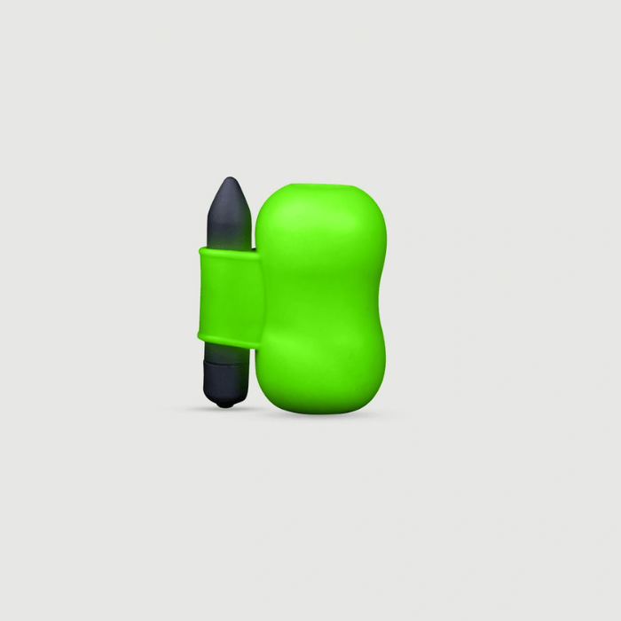 Μικρό ανδρικό αυνανιστήρι σε πράσινο χρώμα και δονούμενο bullet.